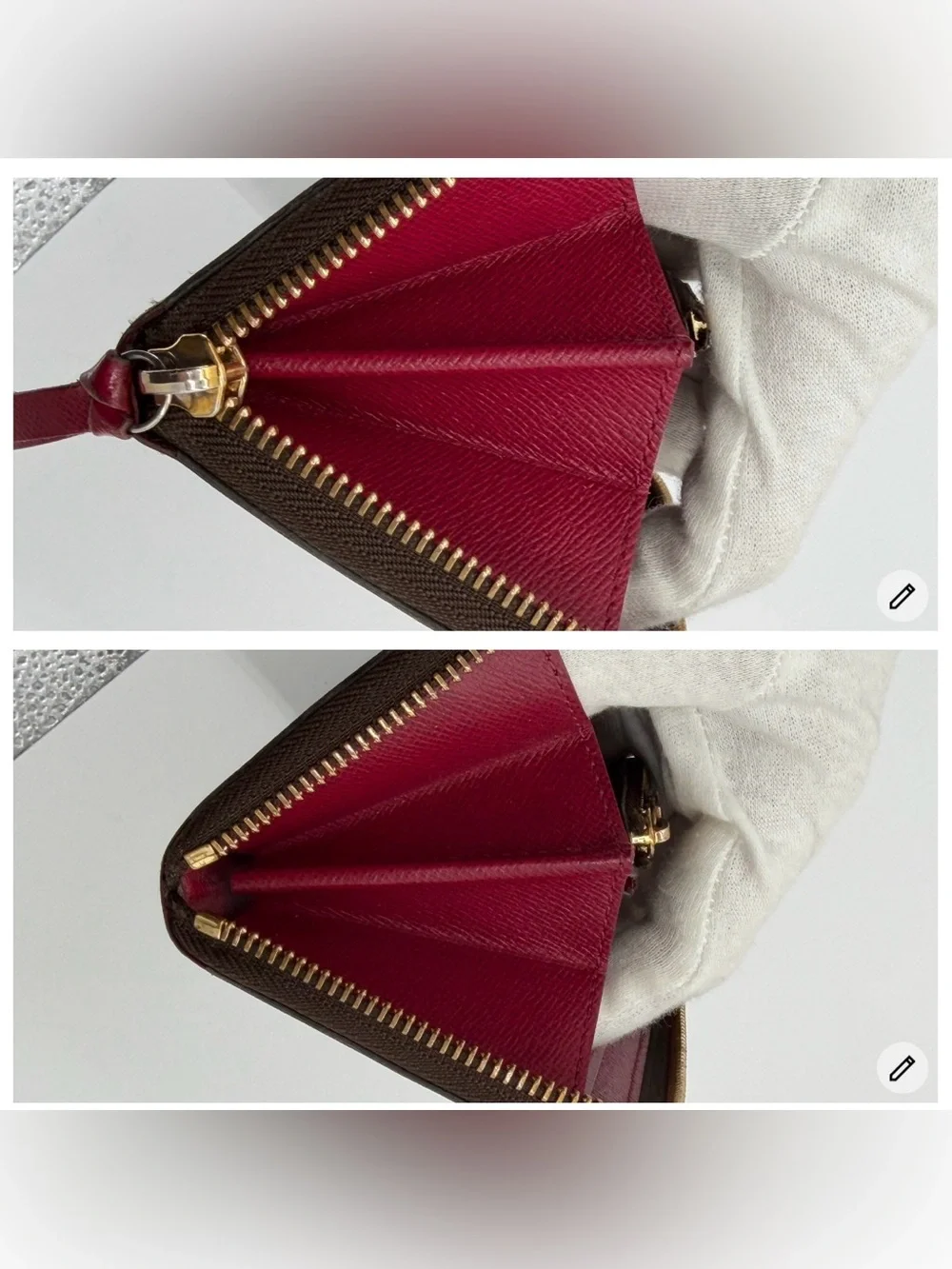 LV Monogram Clemence Zip-Around Wallet Fuschia Interior Great Condition 🤎💗 - Picture 6 of 13